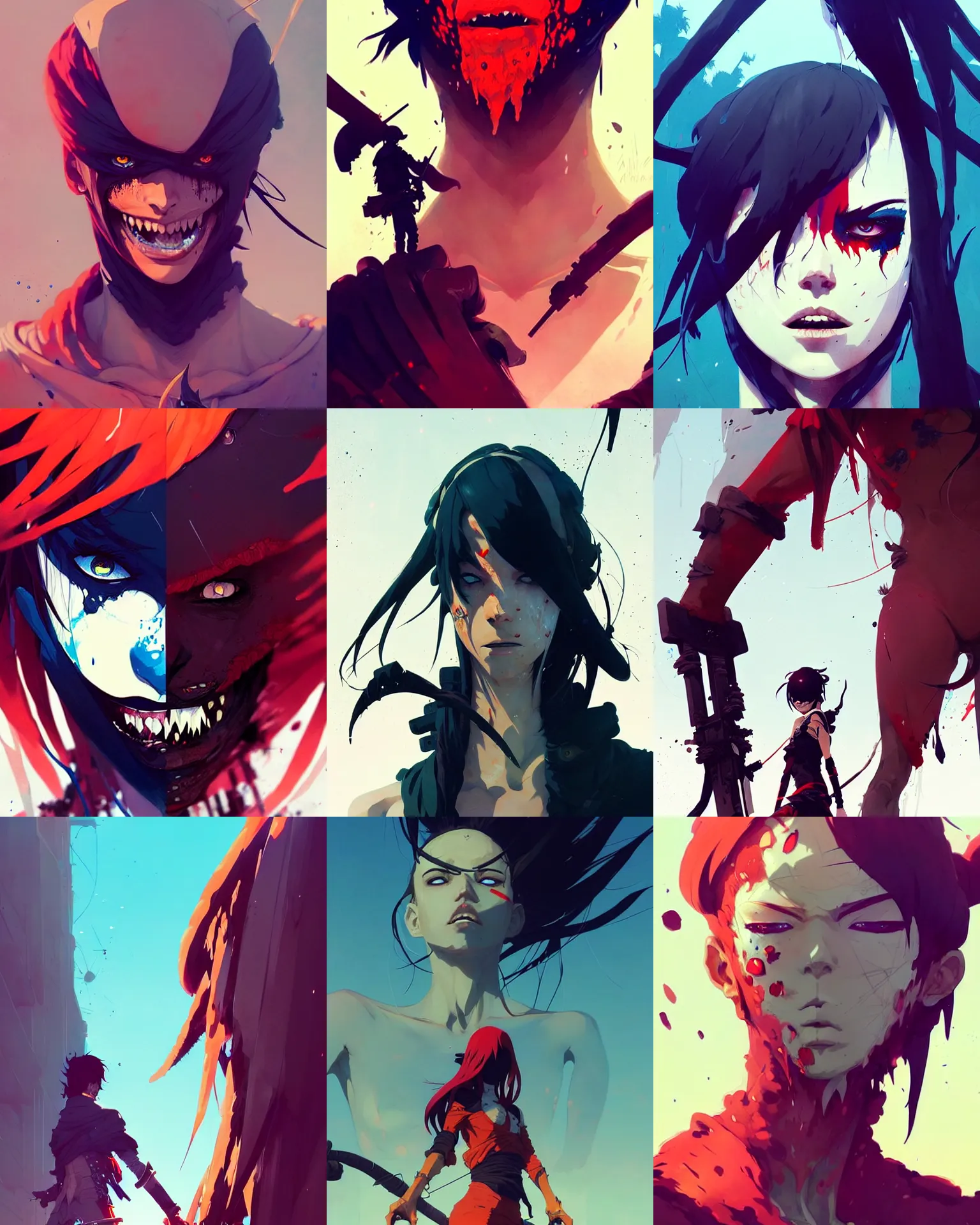 Prompt: captivating, memorable, a ultradetailed beautiful photo of a unique terror pirate standing too too too close ( oh god ), wide, by conrad roset, greg rutkowski and makoto shinkai trending on artstation