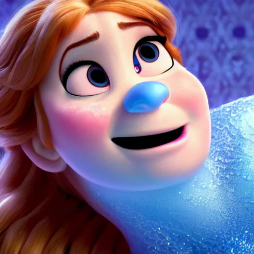 Image similar to A Still of Jennifer Lawrence as a cute Pixar character in the film Frozen (2013), hyperdetailed, 8k, trending on Artstation