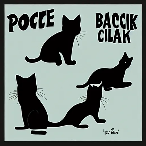 Image similar to pack of black cats in the style of “ al columbia ”