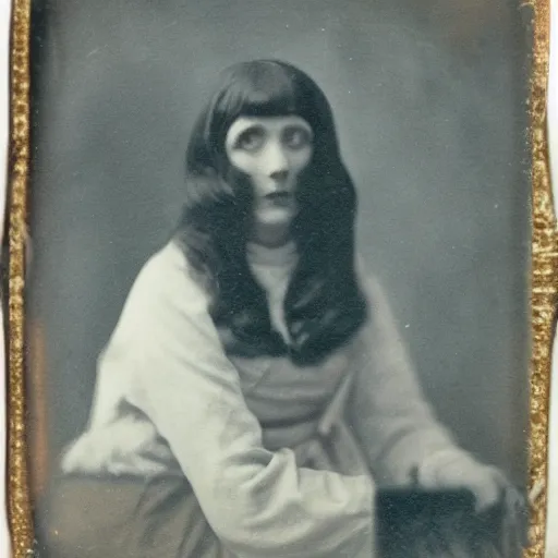 Image similar to old spirit photography, daguerreotype