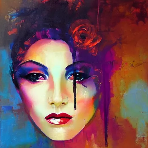 Prompt: a paint of a beautiful woman portrait by pascale pratte