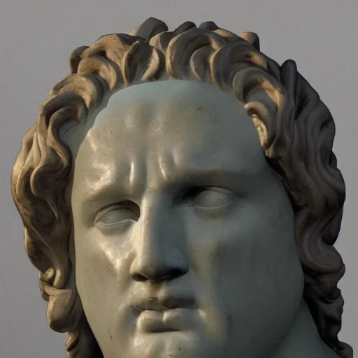 Prompt: greek statue of alex jones, 4k