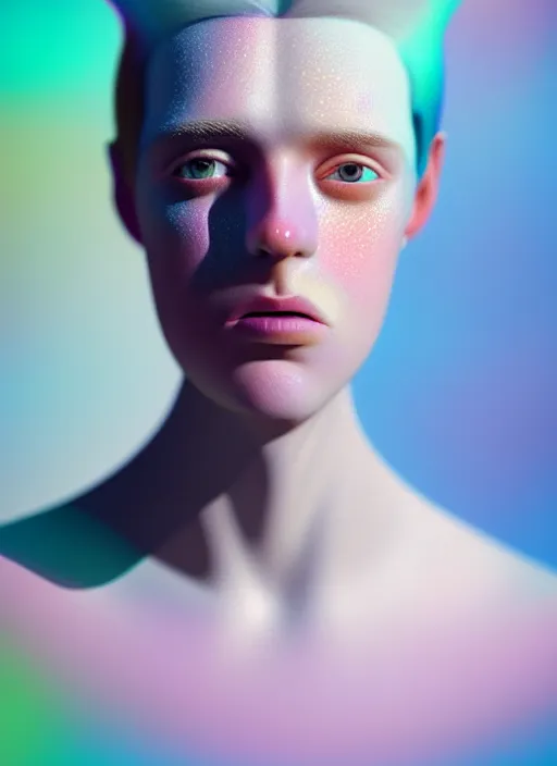 Prompt: Kodak Portra 400, 8K, soft light, volumetric lighting, highly detailed, fine art portrait photography in style of Tim Walker , beautiful face morphing with soft pastel colors tropical fishes, metamorphosis complex 3d render , 150 mm lens, soft blur background, bust with intricate details, elegant, hyper realistic, ultra detailed, octane render, etheric, outworldly colours, emotionally evoking, head in focus, fantasy, ornamental, intricate, elegant, 8K, soft light, volumetric underwater lighting, highly detailed, Refined, Highly Detailed, soft lighting colors scheme, fine art photography, Hyper realistic, photo realistic