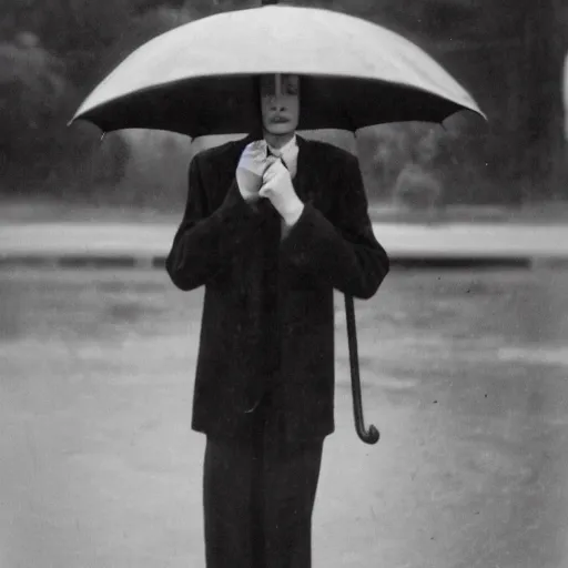 Image similar to photo of a young man holding an umbrella