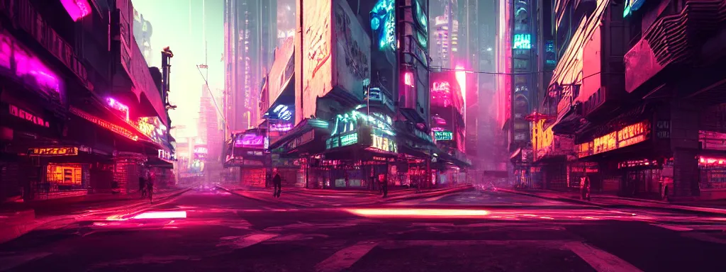Image similar to Ultra realistic photo, 35mm lens, dark neon futuristic cyberpunk city bustling street, displacement mapped, cinematic lighting, hyper realistic, extreme details, unreal engine 5, cinematic, masterpiece