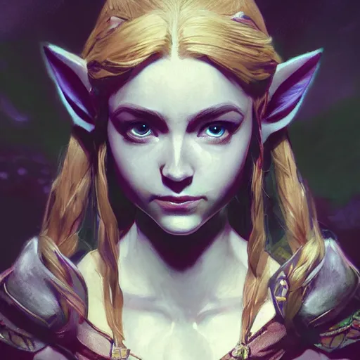 a photorealistic dramatic fantasy render of zelda! by | Stable ...