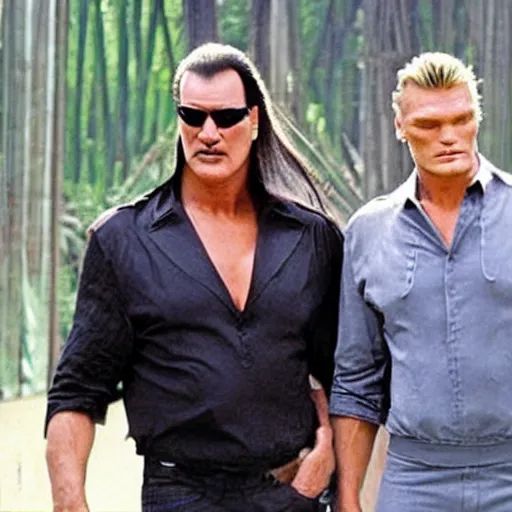 Image similar to steven seagal and dolph lundgren - c 0. 0 0 0 1