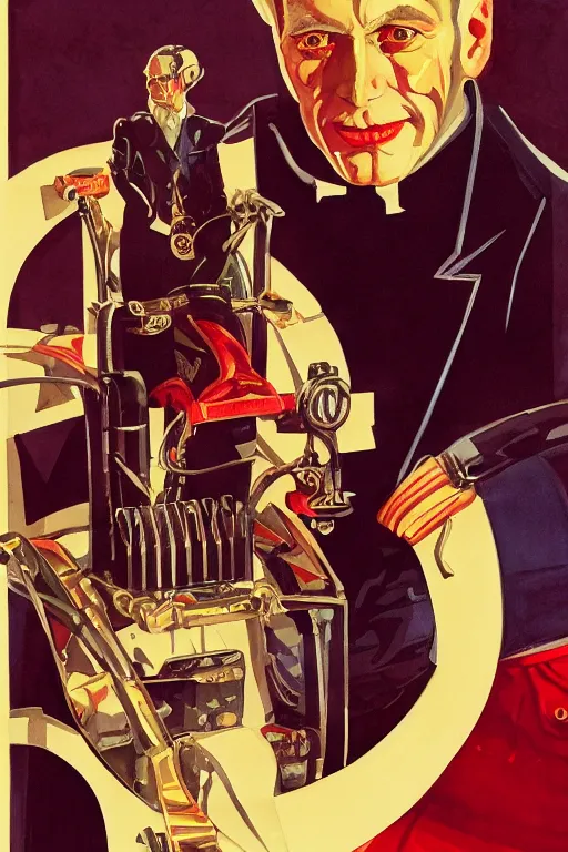 Prompt: zoomed out portrait of a duke, art deco style, stylized illustration by brom, watercolor gouache detailed paintings in style of syd mead, diesel punk, artstation
