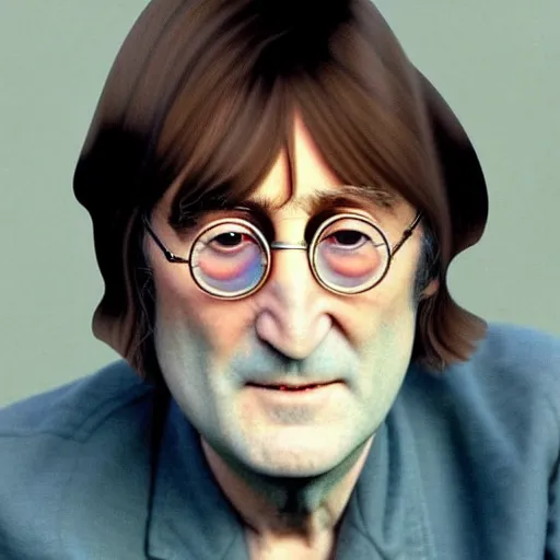 Image similar to A colored colorized real photograph of old John Lennon as an old man in his eighties with short hair in the 2010s, Old John Lennon, taken in the early 2020s, taken on a 2010s Camera, realistic, hyperrealistic, very realistic, very very realistic, highly detailed, very detailed, extremely detailed, detailed, digital art, trending on artstation, headshot and bodyshot, detailed face, very detailed face, very detailed face, real, real world, in real life, realism, HD Quality, 8k resolution, intricate details, colorized photograph, colorized photo, John Lennon as an old man with short hair, old, old man