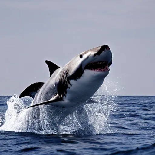 Image similar to great white blue shark whale