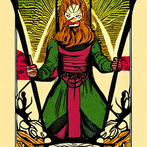 Image similar to tarot card fool graphic design vintage cursed