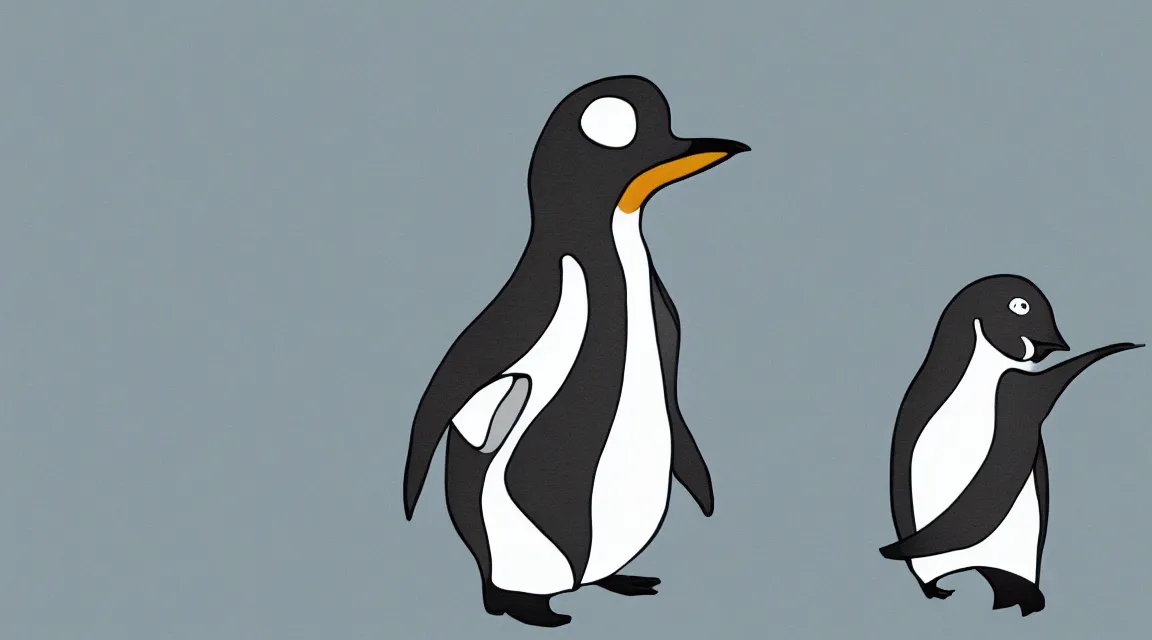 Image similar to Linux Tux penguin wallpaper painted by fancisco de goya