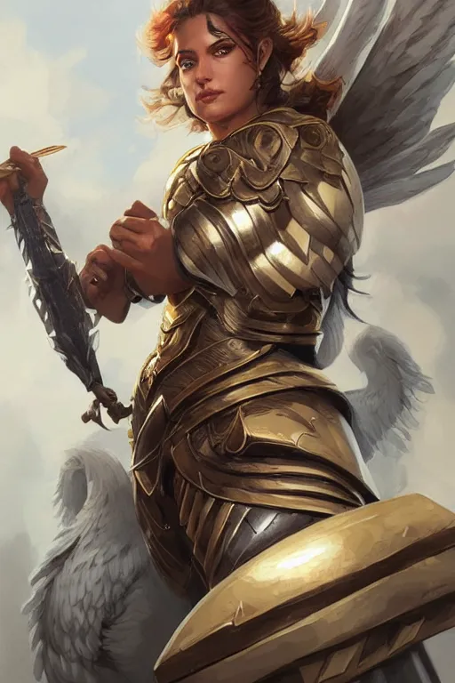 Image similar to amazon valkyrie athena, d & d, fantasy, portrait, highly detailed, headshot, digital painting, trending on artstation, concept art, sharp focus, illustration, art by artgerm and greg rutkowski and magali villeneuve