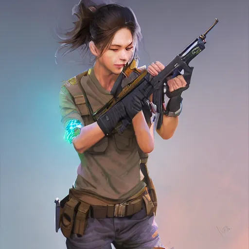 Image similar to counter-terrorist by Stanley Artgerm Lau, WLOP, Rossdraws, James Jean, Andrei Riabovitchev, Marc Simonetti, Yoshitaka Amano, ArtStation, CGSociety,