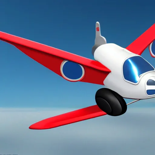 Image similar to anthropomorphic Airplane, anime