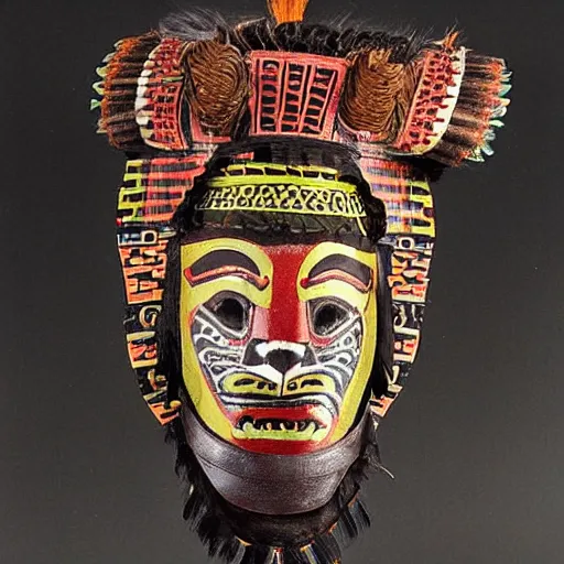 Image similar to Aztec warrior with jaguar mask