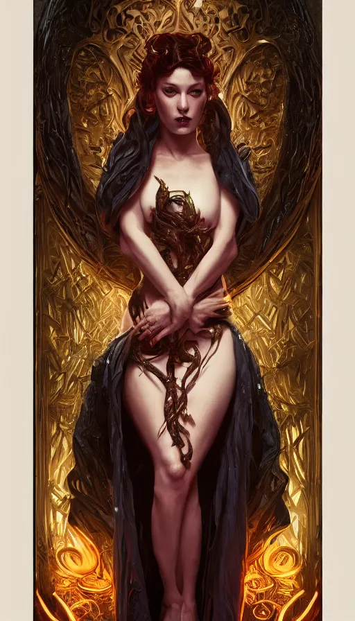 Image similar to mortality, fame of thrones, pinup. lord of daggers, neon, fibonacci, sweat drops, insane, intricate, highly detailed, digital painting, artstation, concept art, smooth, sharp focus, illustration, Unreal Engine 5, 8K, art by artgerm and greg rutkowski and alphonse mucha