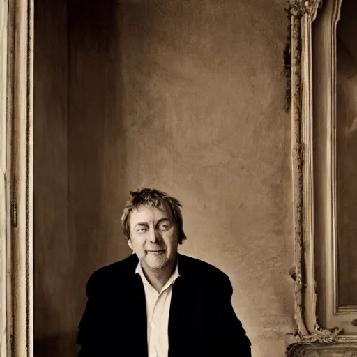 Image similar to portrait of the author simon reynolds by mario testino