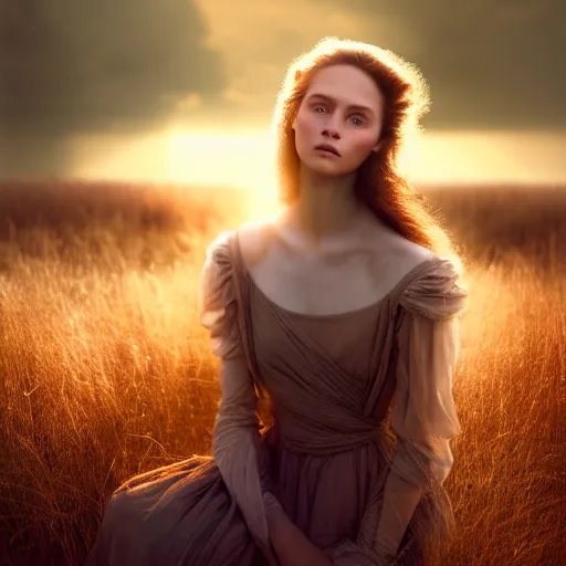 Prompt: photographic portrait of a stunningly beautiful stark renaissance female in soft dreamy light at sunset, contemporary fashion shoot, by edward robert hughes, annie leibovitz and steve mccurry, david lazar, jimmy nelsson, breathtaking, 8 k resolution, extremely detailed, beautiful, establishing shot, artistic, hyperrealistic, beautiful face, octane render