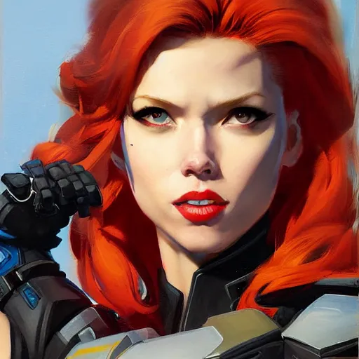 Image similar to greg manchess portrait painting of fully armored cap america aka black widow as overwatch character, medium shot, asymmetrical, profile picture, organic painting, sunny day, matte painting, bold shapes, hard edges, street art, trending on artstation, by huang guangjian and gil elvgren and sachin teng