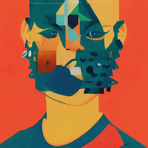 Image similar to Nickelodeon profile picture by Sachin Teng, asymmetrical, Organic Painting , Matte Painting, meaningful, Powerful, geometric shapes, hard edges, graffiti, street art:2 by Sachin Teng:4