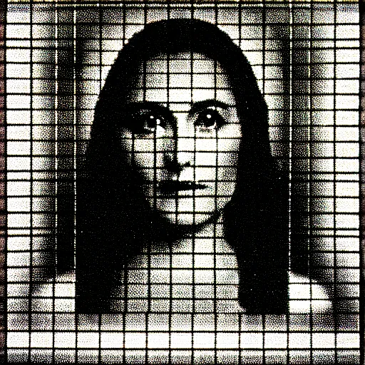 Image similar to vhs static overlay of marian apparition, vhs, 1 9 9 0, highly realistic, highly detailed, vhs noise static, black and white, vhs glitch