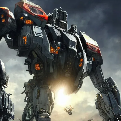 Prompt: a giant mech from pacific rim with a laser cannon on its arm, artstation hall of fame gallery, editors choice, #1 digital painting of all time, most beautiful image ever created, emotionally evocative, greatest art ever made, lifetime achievement magnum opus masterpiece, the most amazing breathtaking image with the deepest message ever painted, a thing of beauty beyond imagination or words