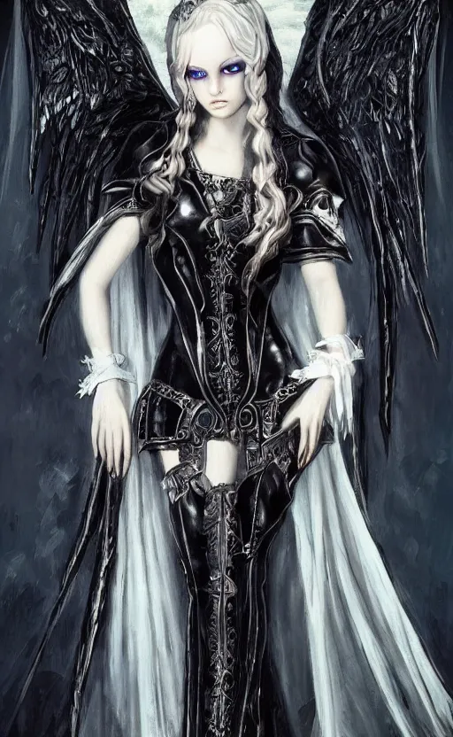 Image similar to Angel knight gothic girl. By William-Adolphe Bouguerea, highly_detailded