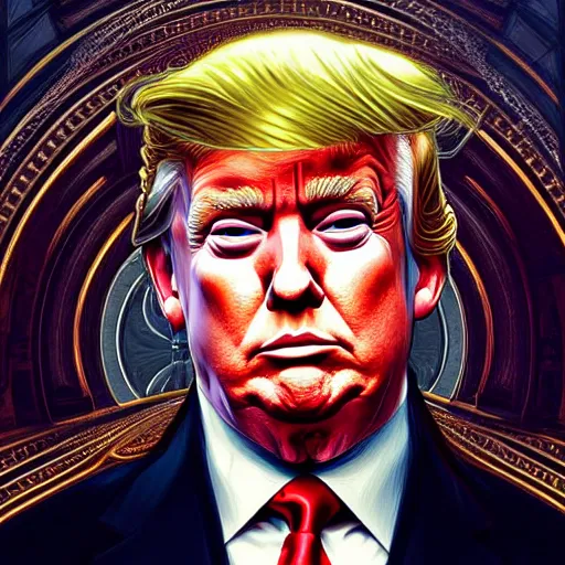 Prompt: symmetry!! portrait of donald trump inside toilet, intricate, elegant, highly detailed, digital painting, artstation, concept art, smooth, sharp focus, illustration, art by artgerm and greg rutkowski and alphonse mucha