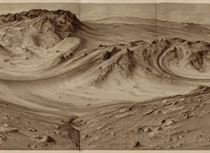 Image similar to the geology of Mars by John Emslie