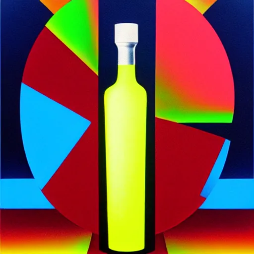 Prompt: abstract glass vodka bottle by shusei nagaoka, kaws, david rudnick, airbrush on canvas, pastell colours, cell shaded, 8 k, dirty, grainy