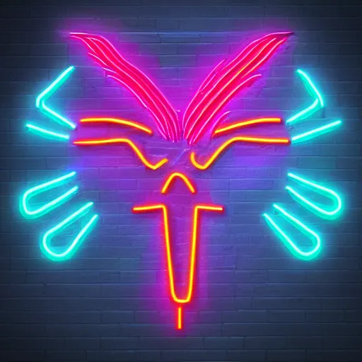 Image similar to neon cyberpunk eagle