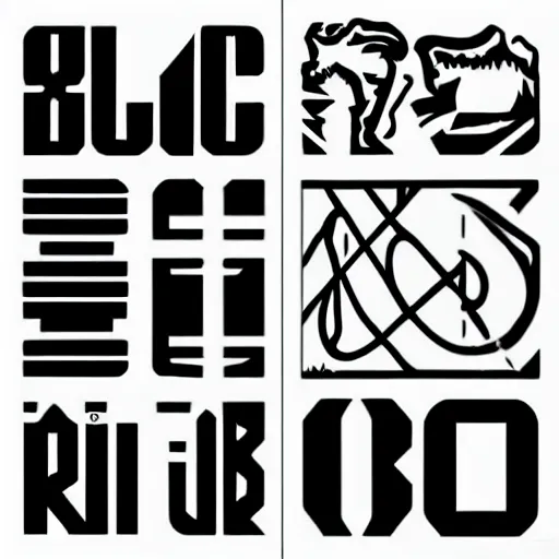 Image similar to black on white graphic design stickers in style of david rudnick, eric hu, acid, y 2 k, brutalism