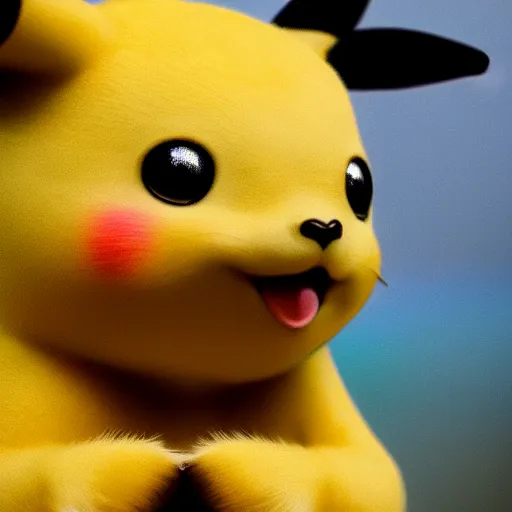 Prompt: extremely detailed high definition ultra focus super detailed hyper realistic Pikachu looking like a real animal real render 3d amazing beutiful lighting visceral hD 8k large