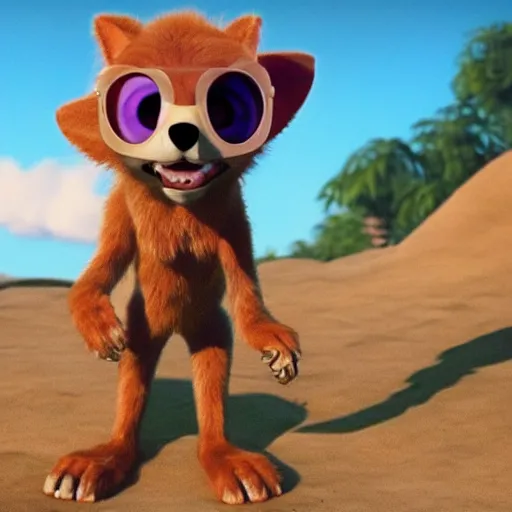 Image similar to a furry fursona, pixar style