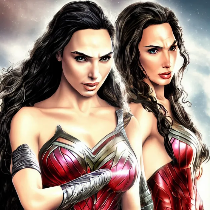 Image similar to picture of bimbofication of gal gadot, trending on deviantart, highly detailed, 4 kuhd