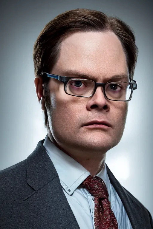 A highly detailed portrait of dwight k schrute as stable diffusion