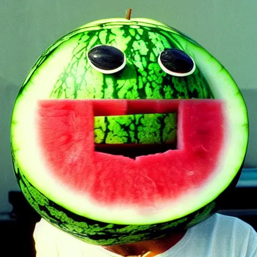Prompt: watermelon alien