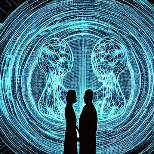 Image similar to neural synchronization between two people
