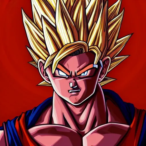 The Super Saiyan - Dragon Ball Custom Anime Portrait