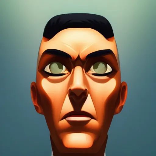 Image similar to face icon stylized minimalist goldfinger, loftis, cory behance hd by jesper ejsing, by rhads, makoto shinkai and lois van baarle, ilya kuvshinov, rossdraws global illumination