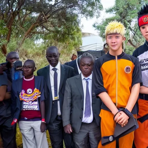 Image similar to real life naruto as africa president, award winning photograph