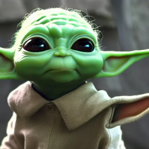 Prompt: Baby Yoda And group meet each other for the first time 4K quality super realistic