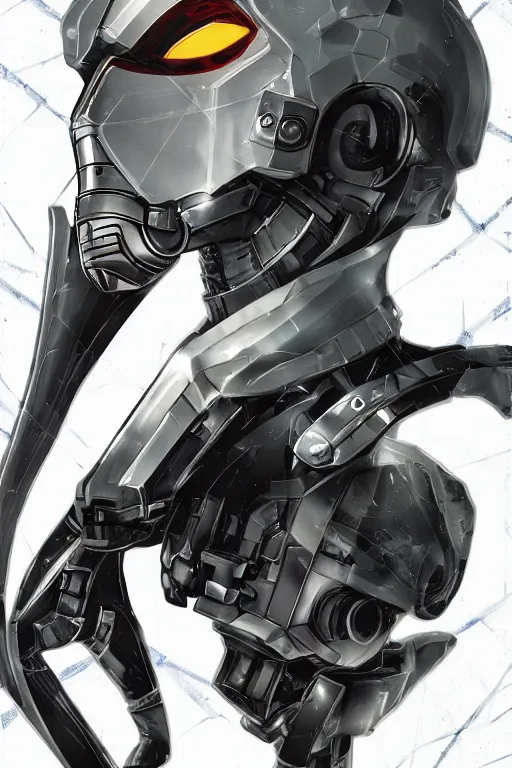 Image similar to cyber cyborg ninja mask helmet metal gear solid artic suit swat commando, global illumination ray tracing hdr fanart arstation by sung choi and eric pfeiffer and gabriel garza and casper konefal, a spectacular view cinematic rays of sunlight comic book illustration, by john kirby