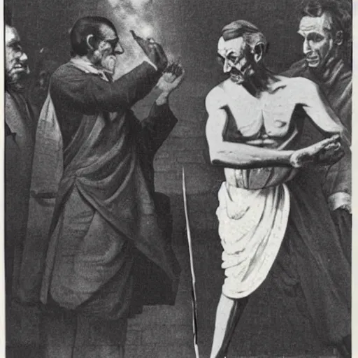 Image similar to gandhi slapping abe lincoln in the face