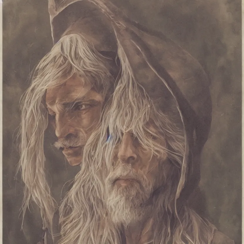 Image similar to Portrait photo of a fantasy elven wizard