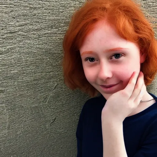 Prompt: a magic ginger hair girl caught on iphone 1 3 pro