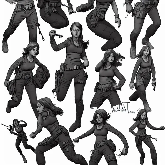 Image similar to the female protagonist, animation character design by jack kirby, action - adventure, sharp detail, artstation trending, conceptart. com