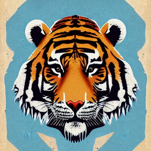 Image similar to Tiger Bear hybrid, digital art