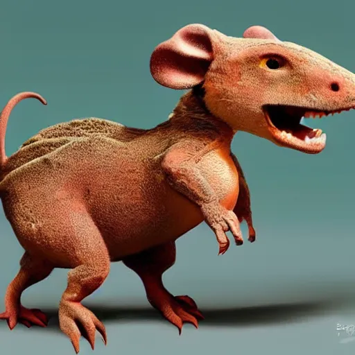 Image similar to stegoceras as a mouse, epic pose